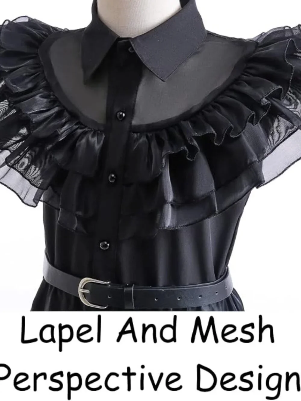 Girl's Wednesday From The Adams Family Costume - Size: 9-10 Years